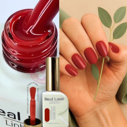Esmalte em gel Vermelho escuro 41 Linha PRO Real Love