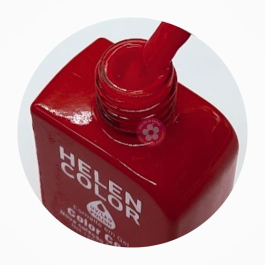 Esmalte em gel Vermelho escuro Helen Color 12ml Conexão 121 para unhas