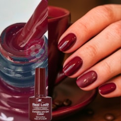 Esmalte em gel Vermelho Escuro Real Love Linha Classic 8ml 055
