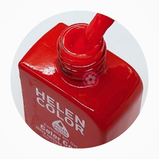 Esmalte em gel Vermelho Extintor Helen Color 12ml Conexão 114 para unhas