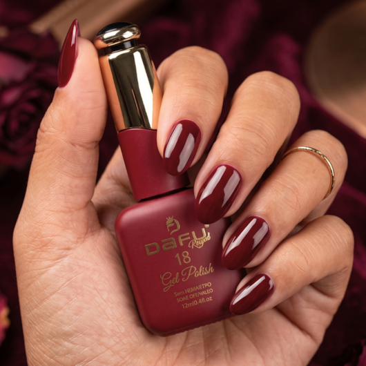 Esmalte em gel Vermelho Fechado 18 Dafu 12ml Infinito Glow para unhas