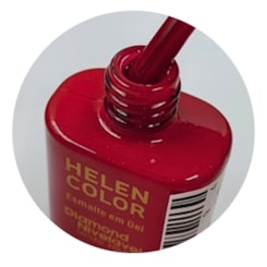 Esmalte em gel Vermelho Fechado 40 Diamond 15ml Helen Color