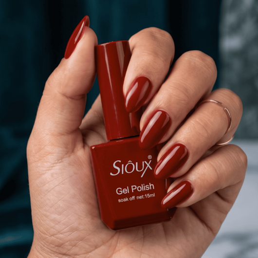 Esmalte em gel Vermelho Fechado Sioux 31 para unhas