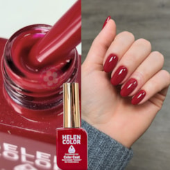 Esmalte em gel Vermelho Forte fechado Helen Color 12ml Conexão 118