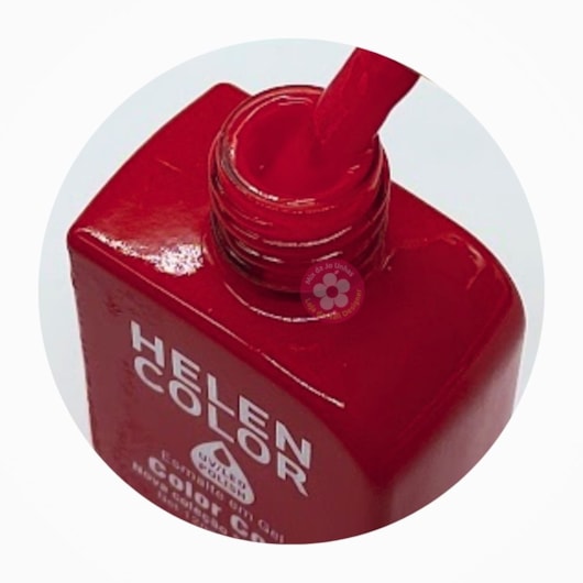 Esmalte em gel Vermelho Forte fechado Helen Color 12ml Conexão 118 para unhas