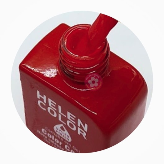 Esmalte em gel Vermelho Helen Color 12ml Conexão 117 para unhas