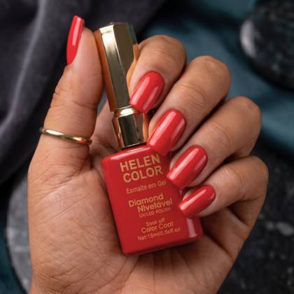 Esmalte em gel Vermelho Helen Color 15ml Diamond 35