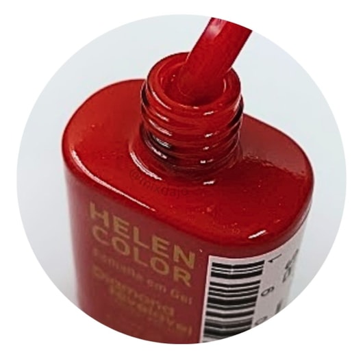 Esmalte em gel Vermelho Helen Color 15ml Diamond 36 para unhas
