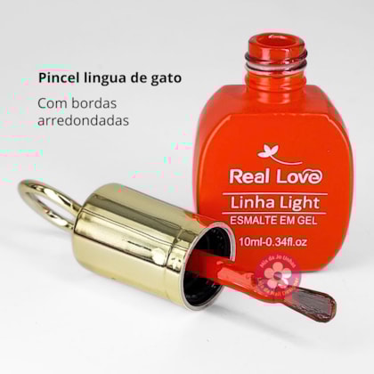 Esmalte em gel Vermelho Magenta 47 10ml Real Love Chaveirinho