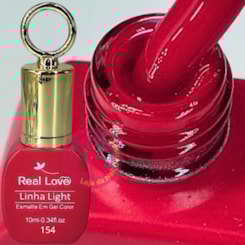 Esmalte em gel Vermelho melancia 154 10ml Real Love Chaveirinho Esmalte em gel Vermelho melancia 154 10ml Real Love Chaveirinho