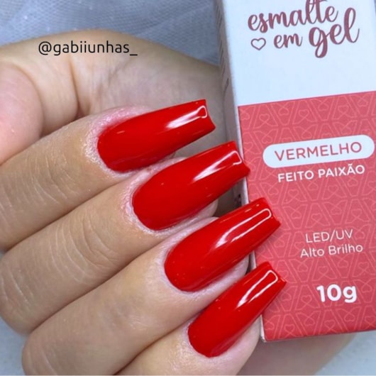 Esmalte em gel Vermelho paixão Any Love 10g para unhas