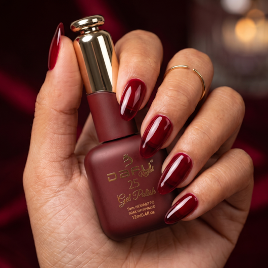 Esmalte em gel Vermelho Rebu Translúcido 25 Dafu 12ml Infinito Glow para unhas