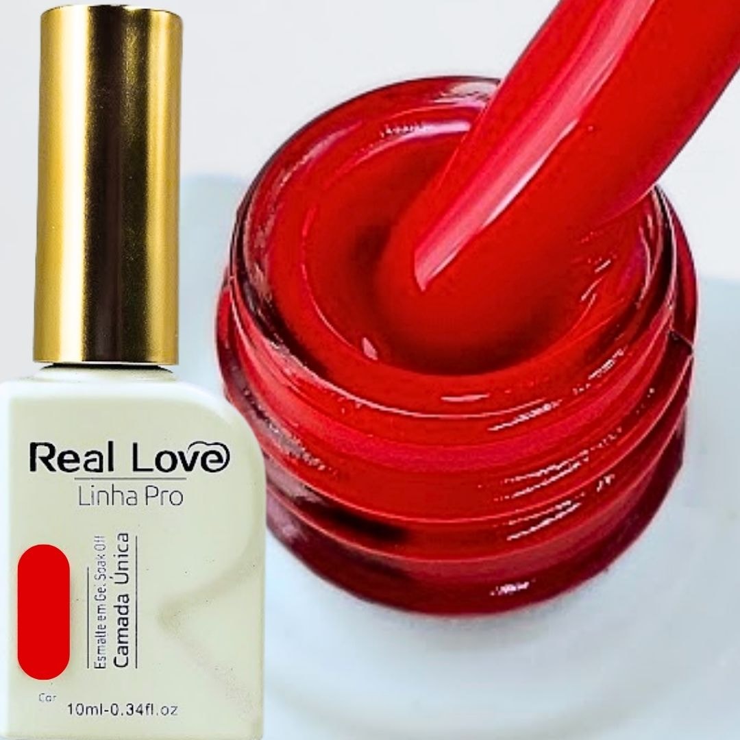Esmalte em gel Vermelho tomate 34 Linha PRO Real Love | Mix da Jo