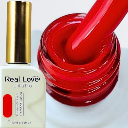 Esmalte em gel Vermelho tomate 34 Linha PRO Real Love