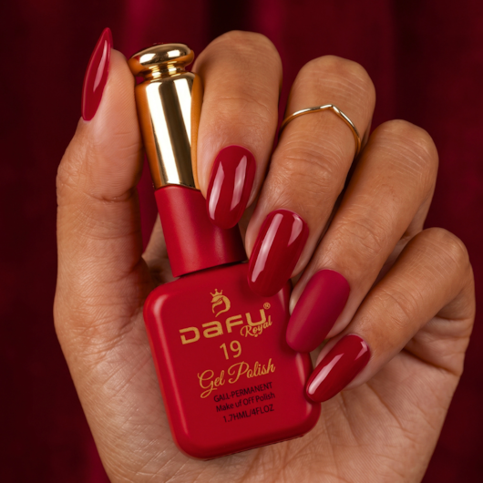 Esmalte em gel Vermelho Tradicional 19 Dafu 12ml Infinito Glow para unhas