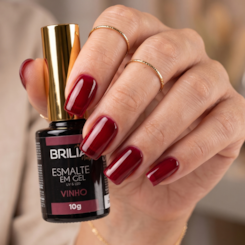 Esmalte em Gel Vermelho Vitral Brilia Nails 10g Vinho Rebu Esmalte em Gel Vermelho Vitral Brilia Nails 10g Vinho Rebu