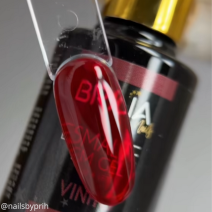 Esmalte em Gel Vermelho Vitral Brilia Nails 10g Vinho Rebu