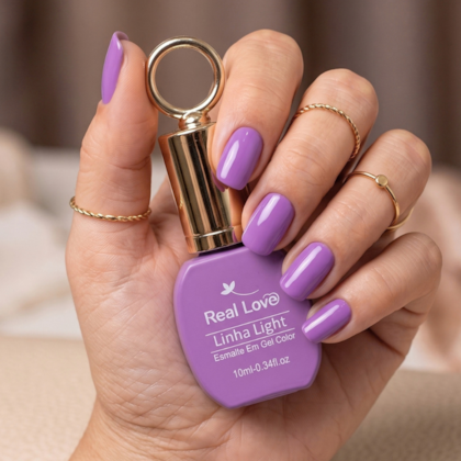 Esmalte em gel Violeta 124 10ml Real Love Chaveirinho