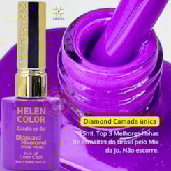 Esmalte em gel Violeta 84 Diamond 15ml Helen Color Esmalte em gel Violeta 84 Diamond 15ml Helen Color