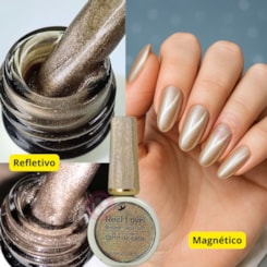 Esmalte gel magnético refletivo olho de gato Real Love Champagne