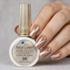 Esmalte gel olho de gato Real Love Refletivo 06 Champagne Magnético Esmalte gel olho de gato Real Love Refletivo 06 Champagne Magnético
