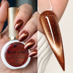 Esmalte gel olho de gato Real Love Refletivo 10 Magnético Esmalte gel olho de gato Real Love Refletivo 10 Magnético