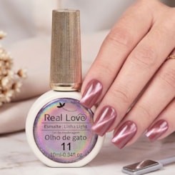 Esmalte gel olho de gato Real Love Refletivo 11 Cover nude Magnético Esmalte gel olho de gato Real Love Refletivo 11 Cover nude Magnético