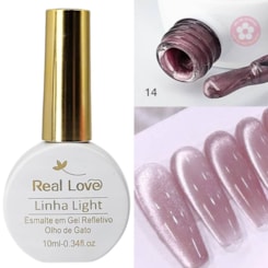 Esmalte gel olho de gato Real Love Refletivo 14 Marsala Esmalte em gel magnético