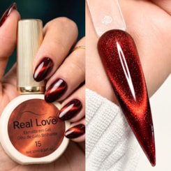 Esmalte gel olho de gato Real Love Refletivo 15 Magnético