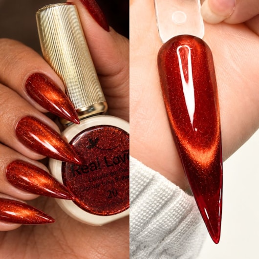 Esmalte gel olho de gato Real Love Refletivo 20 Magnético para unhas