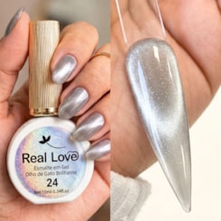 Esmalte gel olho de gato Real Love Refletivo 24 Magnético