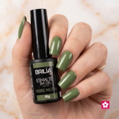 Esmalte Gel Verde militar Brilia 10g UV/LED Esmalte Gel Verde militar Brilia 10g UV/LED
