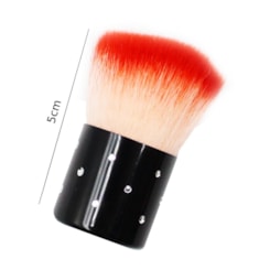 Espanador Macio Para Unhas Com Strass Cor: Branco E Vermelho Espanador Macio Para Unhas Com Strass Cor: Branco E Vermelho