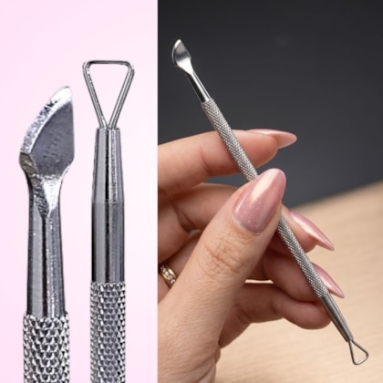 Espátula Inox para Unhas e Fibras