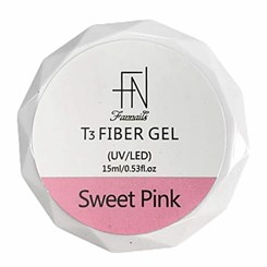 Fiber Gel Construção T3 15ml Fan Nails Sweet Pink