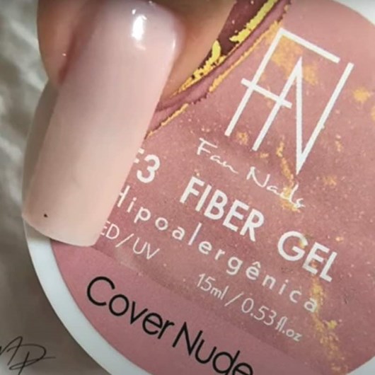 Fiber Gel F3 Fan Nails UV/LED 15g Cor: Cover Nude para unhas