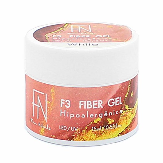Fiber Gel F3 Fan Nails UV/LED 15g Cor: Creamy (Renda) para unhas