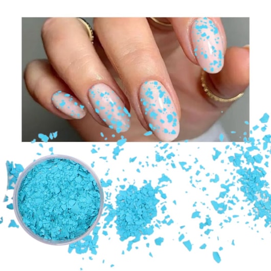 Flake Linha Quail Egg Shell Mix da Jo Decoração das Unhas para unhas