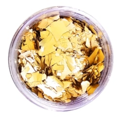 Flakes Luxo Com Folhas De Ouro Dourado