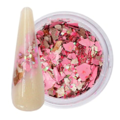 Flakes Luxo Folhas De Ouro Rosa