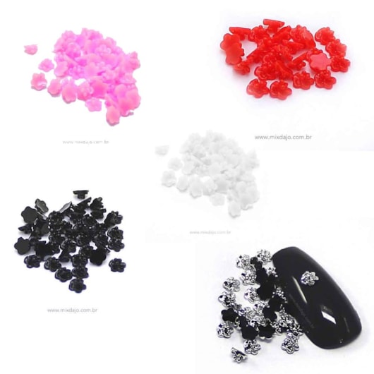 Flor de Lotus 4mm 90 Peças - para unhas
