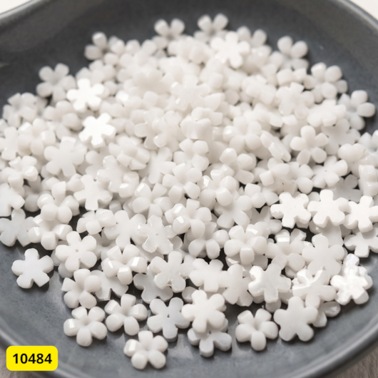 Flor Jasmim Branca 3mm 200 Peças para unhas