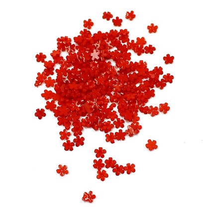 Flor Jasmim Vermelha 3mm 200 Peças