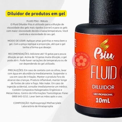 Fluid Amolecedor para produtos em gel Psiu 10ml