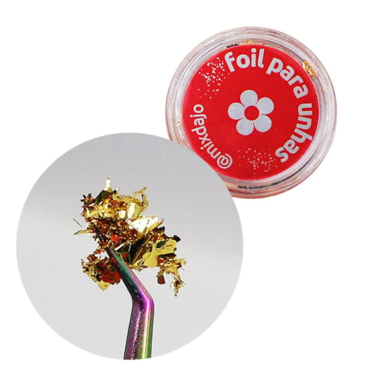 Foil Folhas De Ouro 3 Tons - Dourado para unhas