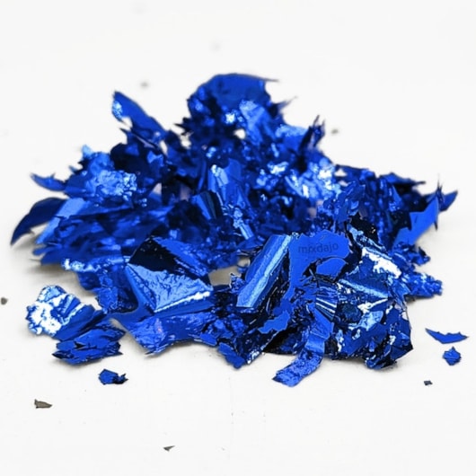 Foil picado Azul Royal cromado Mix da Jo para unhas