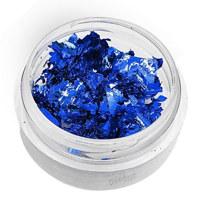 Foil picado Azul Royal cromado Mix da Jo