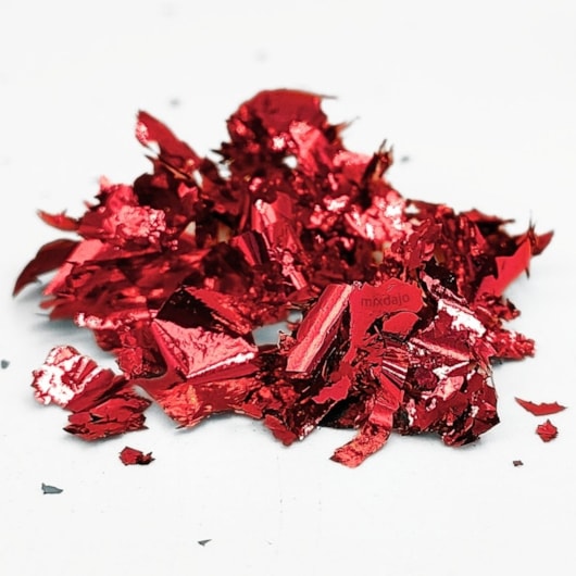 Foil picado Vermelho cromado Mix da Jo para unhas