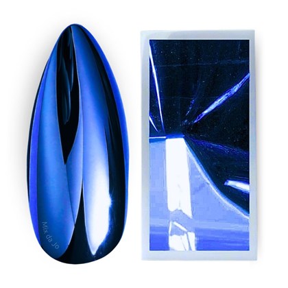 Folha de espelho Azul 16un Unhas cromadas