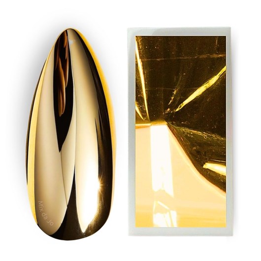 Folha de espelho Dourada 16un Unhas cromadas - Imagem principal - 4a7922c3-285e-48f2-8d6e-03153ca5a06d